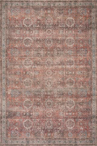 Isolated view of Red Rectangle Eirene Antiqued Jute-Blend Rug, showcasing its design