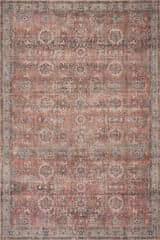 Isolated view of Red Rectangle Eirene Antiqued Jute-Blend Rug, showcasing its design
