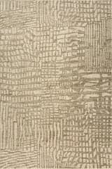 Isolated view of Tan Rectangle Dashline Modern Animal Print Rug, showcasing its design
