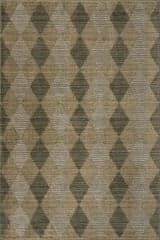 Isolated view of Green Rectangle Harlex Mid Century Diamond Rug, showcasing its design