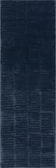 Isolated view of Blue Runner Cranbury Plush Textured Washable Rug, showcasing its design