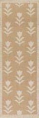 Isolated view of Natural Runner Olinay Floral Farmhouse Rug, showcasing its design
