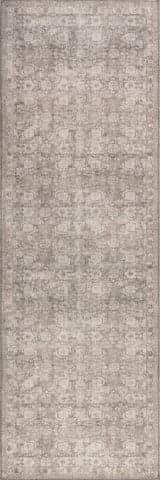 Isolated view of Dark Beige Runner Clinton Antiqued Jute-Blend Rug, showcasing its design