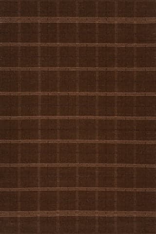 Isolated view of Brown Rectangle Downing Plaid Wool Rug by Nate Berkus, showcasing its design