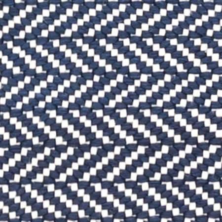 Herringbone Handwoven Indoor/Outdoor Custom Rug Swatch | Indigo/White