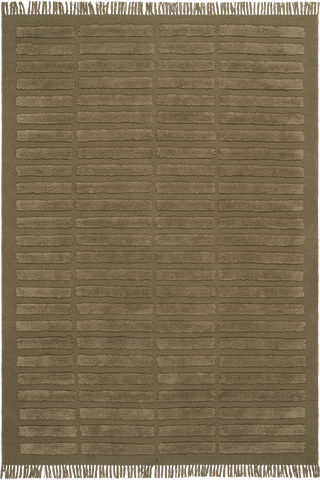 Isolated view of Olive  Zira Solid Mid-Century Modern Rug, showcasing its design