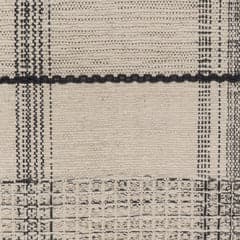 Zole Plaid Handmade Cotton Rug Swatch | Ivory