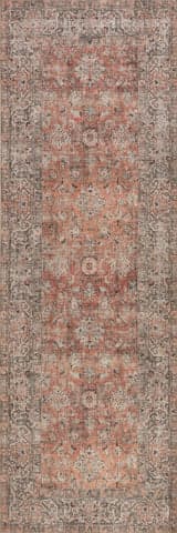 Isolated view of Orange Runner Westfield Antiqued Jute-Blend Rug, showcasing its design