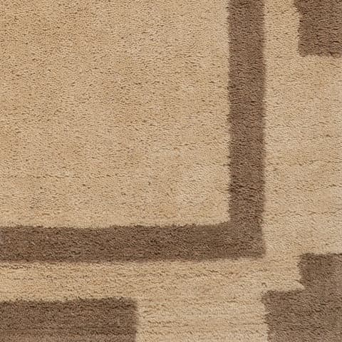 Isolated view of Brown Swatch Orlina Bordered Rug, showcasing its design