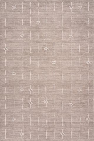 Isolated view of Sand Rectangle Fenni Moroccan Washable Rug, showcasing its design