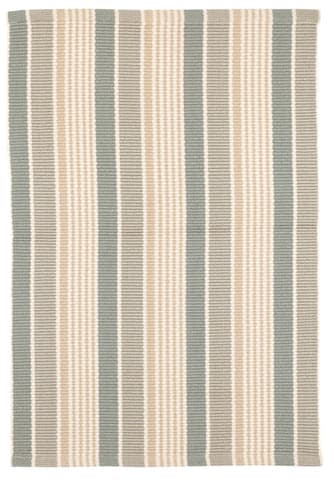 Mystic Stripe Handwoven Indoor/Outdoor Rug | Slate