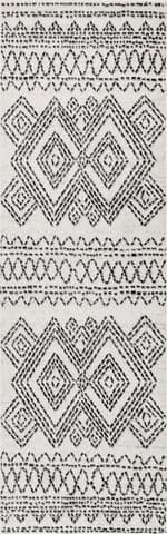 Isolated view of Beige Runner Dashing Diamonds Rug, showcasing its design