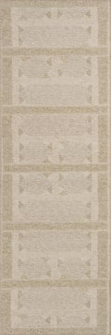 Isolated view of Natural Runner Merneia Bohemian Washable Rug, showcasing its design