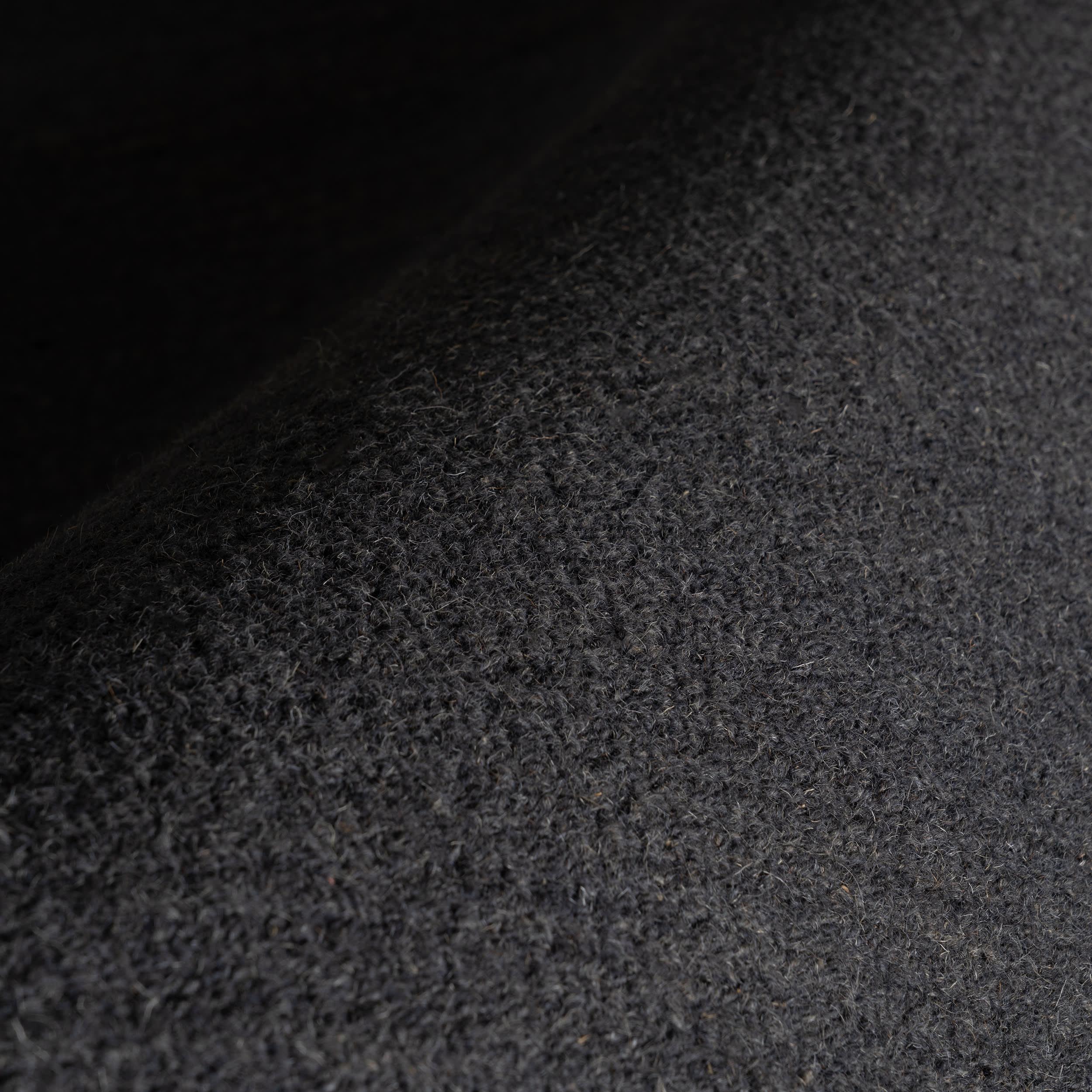Barron Solid Bohemian Wool Rug | Black – Rugs USA