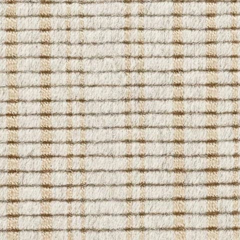 Warren Ticking Woven Wool Custom With Attached Rug Pad Rug Swatch | Gold