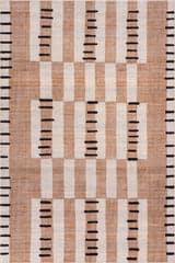 Isolated view of Natural Rectangle Fexi Bohemian Washable Rug, showcasing its design
