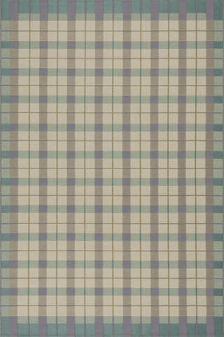 Sundara Modern Plaid Indoor/Outdoor Rug | Blue Multi