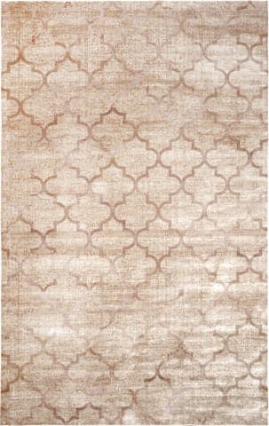 Isolated view of Ivory Rectangle Trellis Rug, showcasing its design