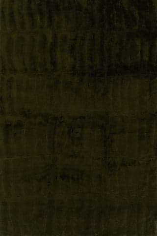 Isolated view of Green Rectangle Giselle Solid Cloud Washable Rug, showcasing its design