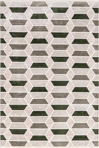 Isolated view of Light Grey Rectangle Alta Textured Trapezoid Rug, showcasing its design