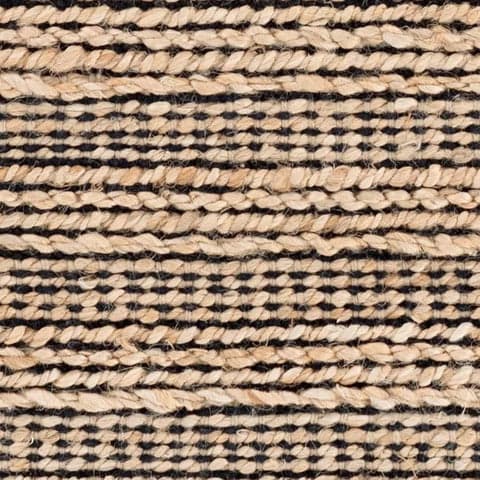 Simba Handwoven Jute Rug Swatch | Black