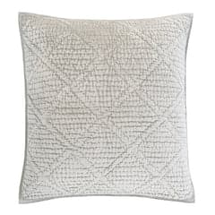 Parisienne Velvet Quilted Sham | Grey