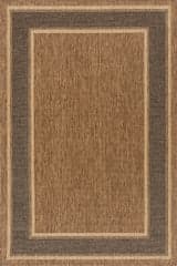 Isolated view of Grey Rectangle Aeli Modern Bordered Indoor/Outdoor Rug, showcasing its design