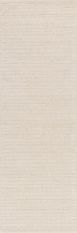 Isolated view of Beige Runner Southwest Striped Wool Rug, showcasing its design