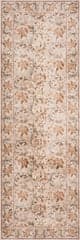 Isolated view of Peach Runner Sinikse Floral and Paisley Washable Rug, showcasing its design