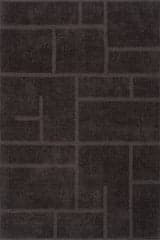 Isolated view of Brown Runner Kary Bohemian Abstract Rug, showcasing its design