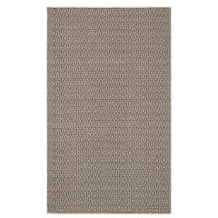 Zipper Handwoven Cotton Rug | Grey/Ivory