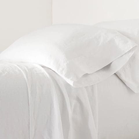 Luna Linen Sheet Set | White