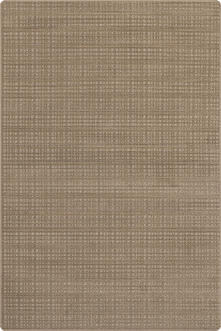Isolated view of Brown Rectangle Stilt Micro-Crosshatch Custom Rug, showcasing its design