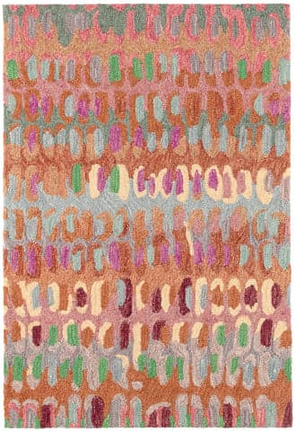 Paint Chip Hand Micro Hooked Wool Rug | Clay