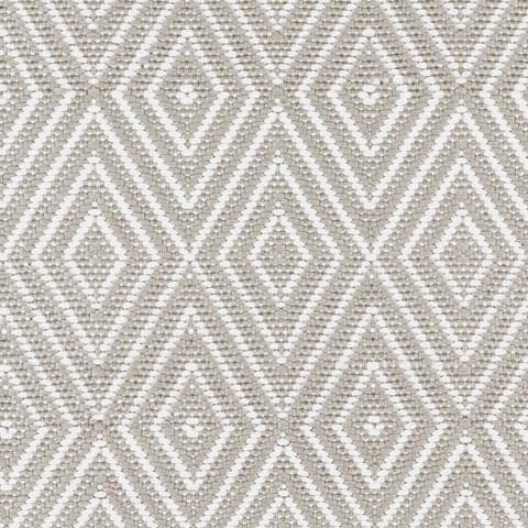 Diamond Handwoven Indoor/Outdoor Rug Swatch | Platinum/White