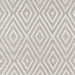Diamond Handwoven Indoor/Outdoor Rug Swatch | Platinum/White