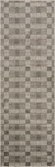 Isolated view of Light Brown Runner Selka Modern Checkered Rug, showcasing its design