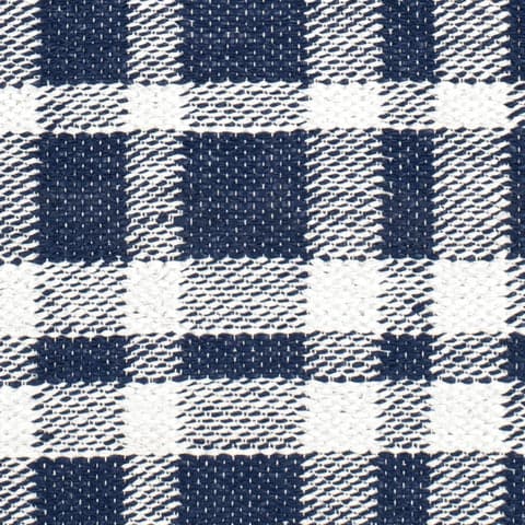 Tattersall Handwoven Indoor/Outdoor Rug Swatch | Navy