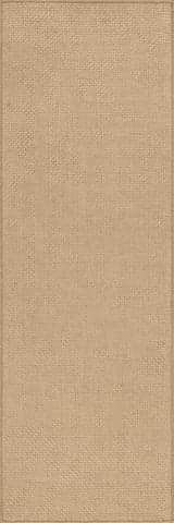 Isolated view of Natural Runner Tabytha Solid Jute Rug, showcasing its design
