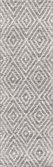 Isolated view of Grey Runner Diamond Tiles Rug, showcasing its design