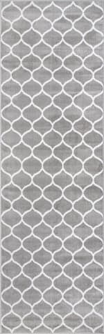 Isolated view of Grey Runner Judy Scalloped Trellis Rug, showcasing its design