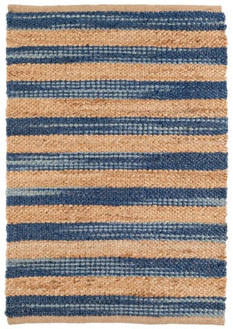 Corfu Handwoven Jute Rug | Blue