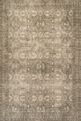 Isolated view of Green Rectangle Chester Antiqued Jute-Blend Rug, showcasing its design