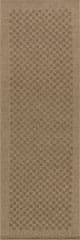 Isolated view of Brown Runner Watts Checkered Washable Rug by Nate Berkus, showcasing its design
