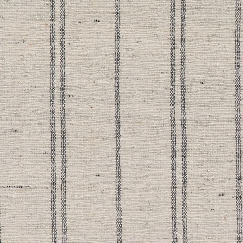 Arven Striped Handmade Cotton Rug Swatch | Grey