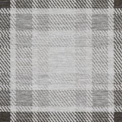 Koa Modern Plaid Machine Washable Rug Swatch | Black