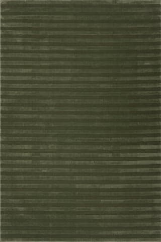 Isolated view of Green Runner Syra Striped Plush Textured Washable Rug, showcasing its design