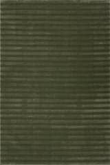 Isolated view of Green Runner Syra Striped Plush Textured Washable Rug, showcasing its design