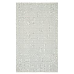 Zipper Handwoven Cotton Rug | Blue/Ivory