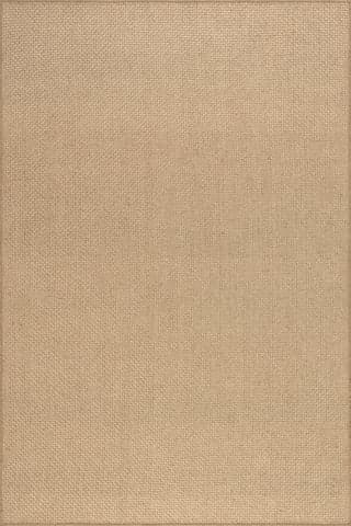 Isolated view of Natural Rectangle Tabytha Solid Jute Rug, showcasing its design